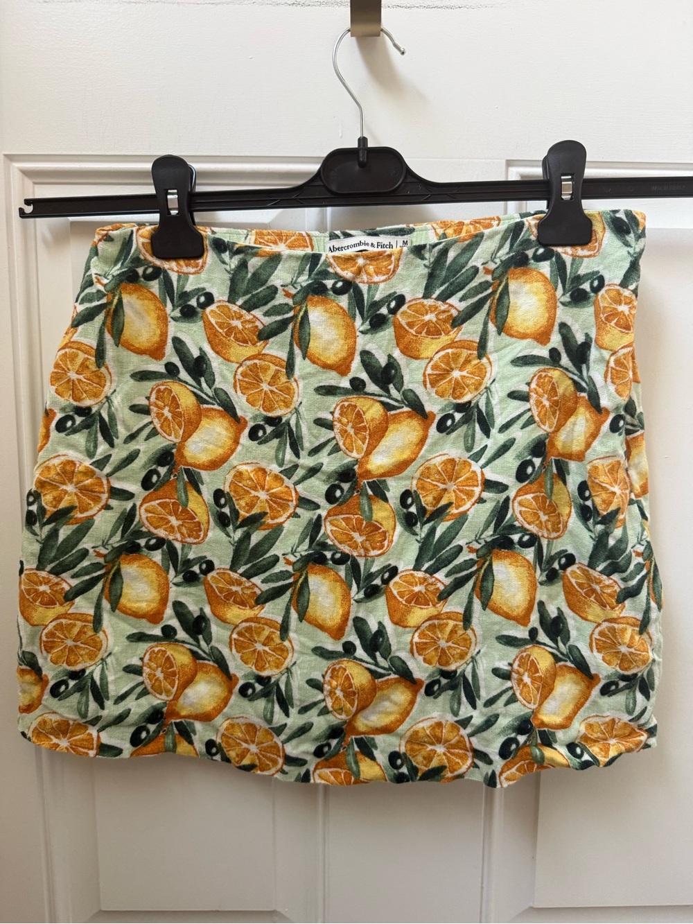 Abercrombie & Fitch Citrus Print Mini Skirt - Yellow & Green